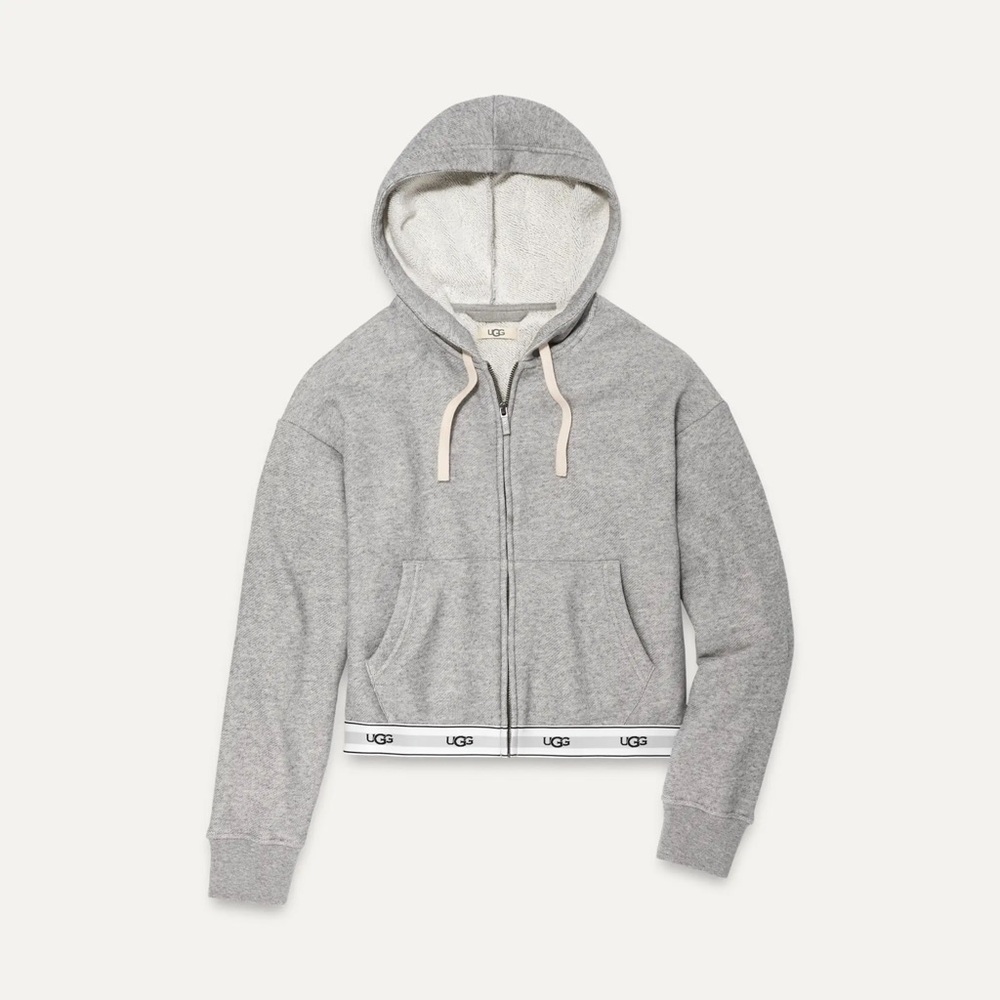 NWT UGG Kaelie Zip Hoodie Size M Grey